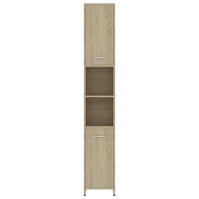 vidaXL Armoire de salle de bain Chêne sonoma 30x30x183,5 cm Aggloméré