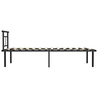 vidaXL Cadre de lit sans matelas noir métal 90x200 cm