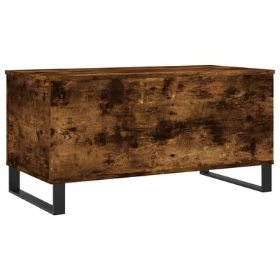 vidaXL Table basse Chêne fumé 90x44,5x45 cm Bois d'ingénierie