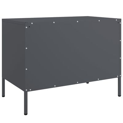 vidaXL Meuble TV anthracite 68x39x50,5 cm acier