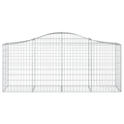 vidaXL Paniers à gabions arqués 7 pcs 200x50x80/100 cm Fer galvanisé