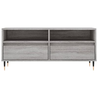 vidaXL Meuble TV sonoma gris 100x34,5x44,5 cm bois d'ingénierie