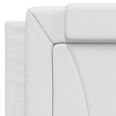 vidaXL Coussin de tête de lit blanc 100 cm similicuir