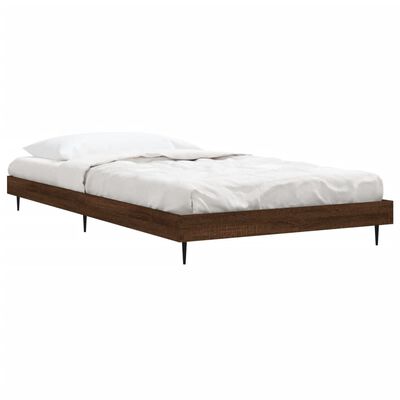 vidaXL Cadre de lit sans matelas chêne marron 90x200cm bois ingénierie