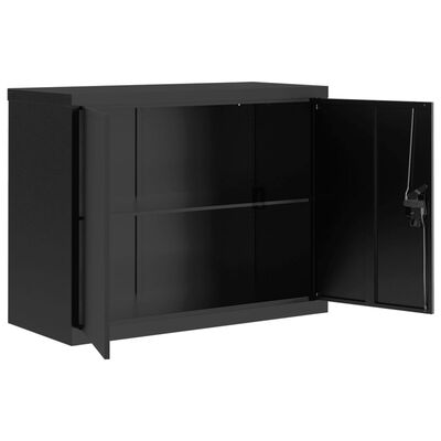 vidaXL Classeur noir 90x40x110 cm acier