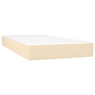 vidaXL Sommier à lattes de lit avec matelas Crème 80x200 cm Tissu