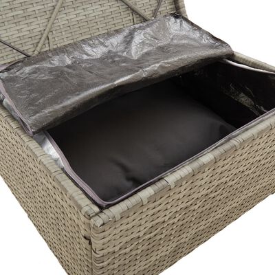 vidaXL Salon de jardin 7 pcs avec coussins Gris Résine tressée