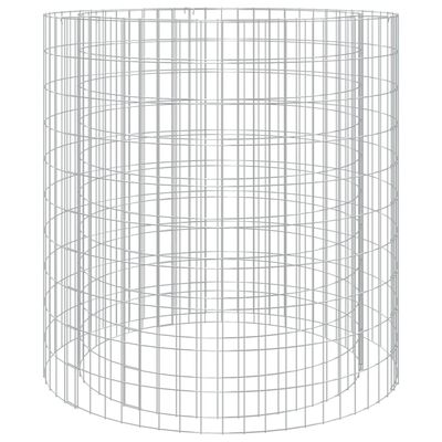 vidaXL Foyer en gabion Ø 100 cm fer galvanisé