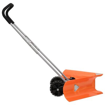 vidaXL Pelle à neige double angle avec poignée extensible orange acier