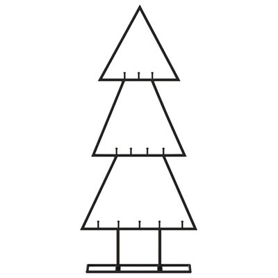 vidaXL Arbre de Noël en métal pour décoration noir 60 cm