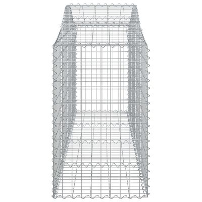 vidaXL Paniers à gabions arqués 5 pcs 200x50x80/100 cm Fer galvanisé