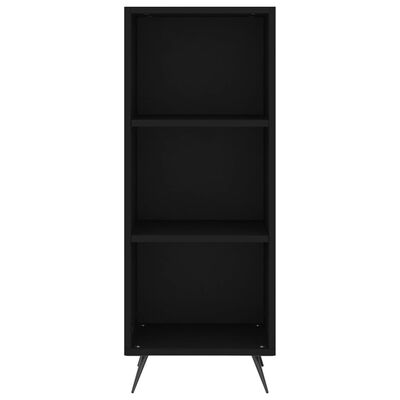 vidaXL Armoire à étagères noir 34,5x32,5x90 cm bois d'ingénierie