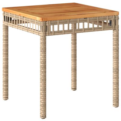 vidaXL Ensemble de bistro 3 pcs beige résine tressée et bois d'acacia