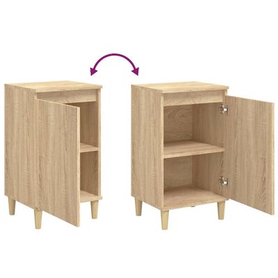 vidaXL Tables de chevet 2pcs chêne sonoma 40x35x70cm bois d'ingénierie