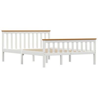 vidaXL Cadre de lit sans matelas blanc bois de pin massif 140x200 cm