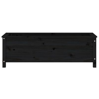 vidaXL Lit surélevé de jardin noir 119,5x40x39 cm bois de pin massif