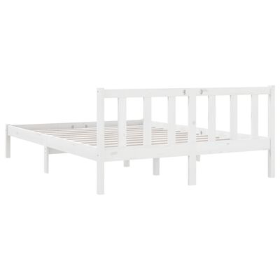 vidaXL Cadre de lit Blanc Bois de pin massif 140x200 cm