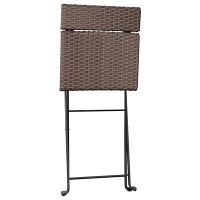 vidaXL Chaises de bistrot pliantes lot de 2 Résine tressée et acier