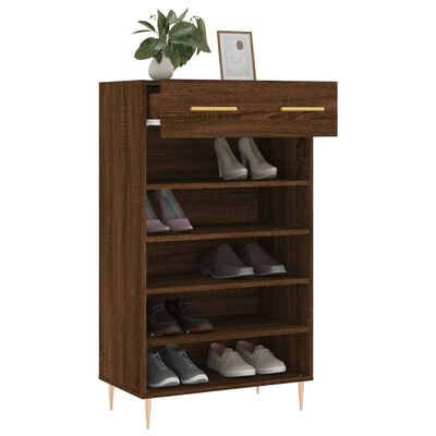 vidaXL Armoire à chaussures chêne marron 60x35x105cm bois d'ingénierie