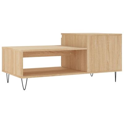 vidaXL Table basse Chêne sonoma 100x50x45 cm Bois d'ingénierie