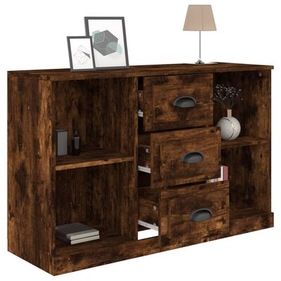 vidaXL Buffet chêne fumé 104,5x35,5x67,5 cm bois d'ingénierie