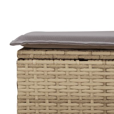 vidaXL Salon de jardin et coussins 10 pcs mélange beige résine tressée