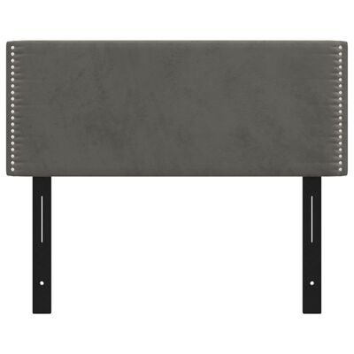 vidaXL Tête de lit gris foncé 100x5x78/88 cm velours