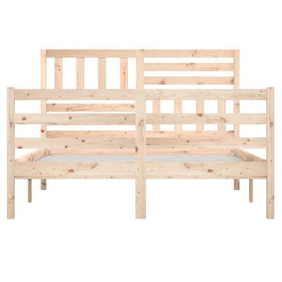 vidaXL Cadre de lit sans matelas 135x190 cm bois massif