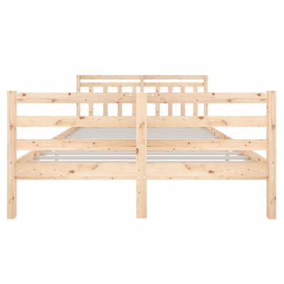 vidaXL Cadre de lit Bois massif 140x190 cm