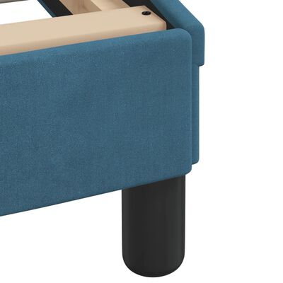 vidaXL Cadre de lit et tête de lit sans matelas bleu 140x190cm velours