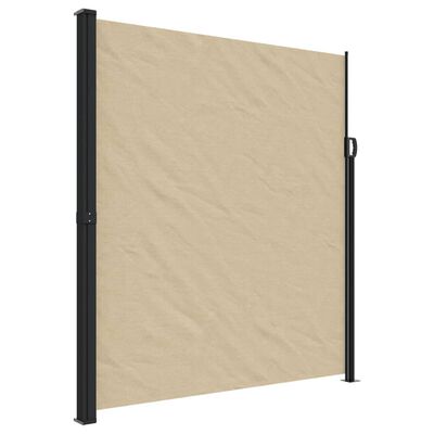 vidaXL Auvent latéral rétractable beige 220x500 cm