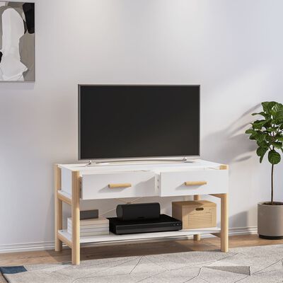 vidaXL Meuble TV Blanc 82x38x45 cm Bois d'ingénierie