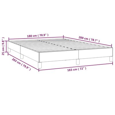 vidaXL Cadre de lit sans matelas crème 180x200 cm tissu