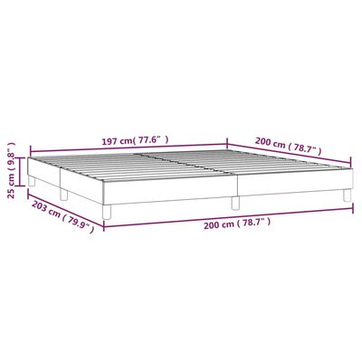 vidaXL Cadre de lit Cappuccino 200x200 cm Similicuir