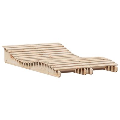 vidaXL Chaises longues lot de 2 205x60x31,5cm bois massif de pin