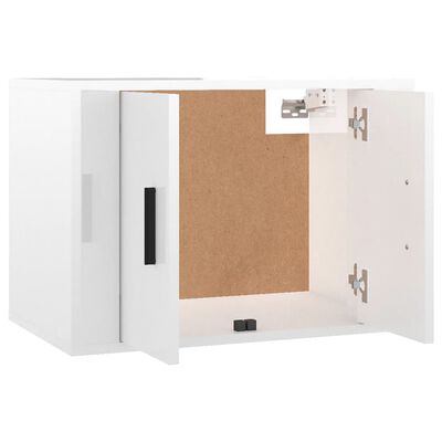 vidaXL Meuble TV mural Blanc brillant 57x34,5x40 cm