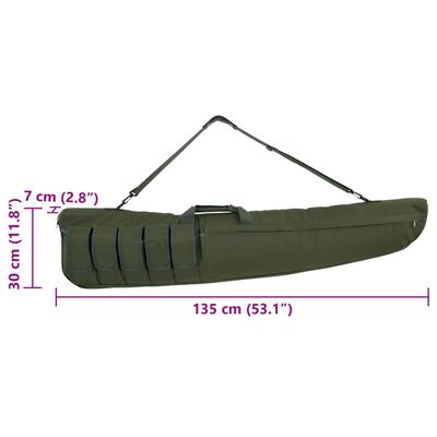 vidaXL Sac à fusil avec bretelles 135 cm tissu oxford