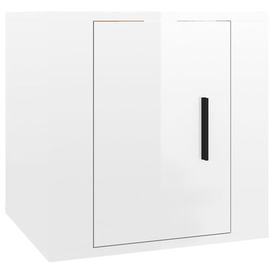 vidaXL Meuble TV mural Blanc brillant 40x34,5x40 cm