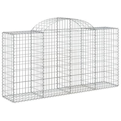 vidaXL Paniers à gabions arqués 11 pcs 200x50x100/120 cm fer galvanisé