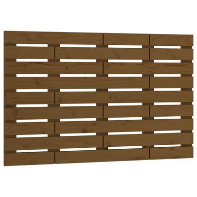 vidaXL Tête de lit murale Marron miel 81x3x63 cm Bois massif de pin