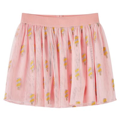 Jupe avec tulle pour enfants rose clair 128