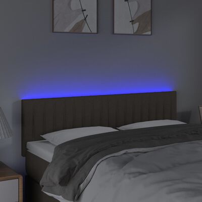 vidaXL Tête de lit à LED Taupe 144x5x78/88 cm Tissu