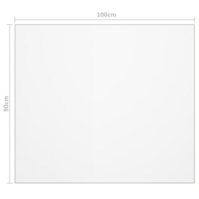 vidaXL Protecteur de table mat 100x90 cm 2 mm PVC