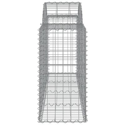 vidaXL Paniers à gabions arqués 14 pcs 200x50x80/100 cm Fer galvanisé