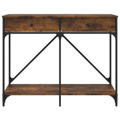 vidaXL Table console chêne fumé 100x39x78,5 cm bois d'ingénierie