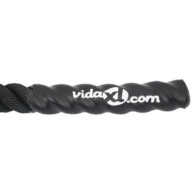 vidaXL Corde de combat noir 9 m 6,8 kg polyester