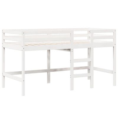 vidaXL Lit haut avec toit blanc 75x190 cm bois de pin massif