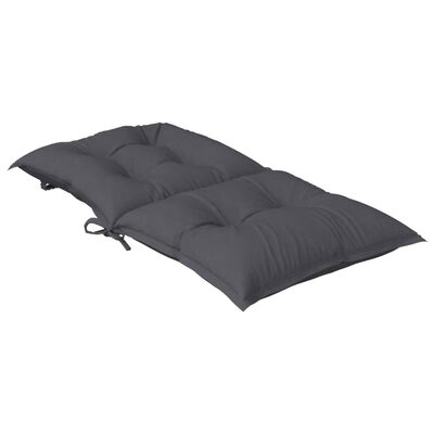 vidaXL Coussins de chaise de jardin à dossier bas lot de 4 anthracite