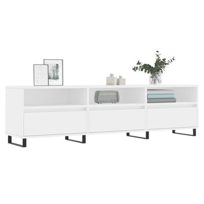 vidaXL Meuble TV blanc 150x30x44,5 cm bois d'ingénierie