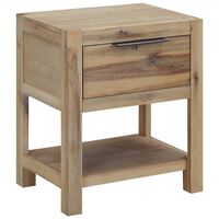 vidaXL Table de chevet avec tiroir 40x30x48 cm Bois d'acacia solide